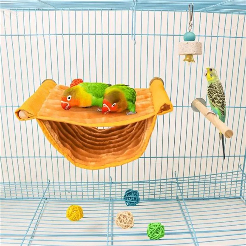 Bird Nest House Winter Warm Parrot House Bed Hammock Tent Toy Bird Cage Perch